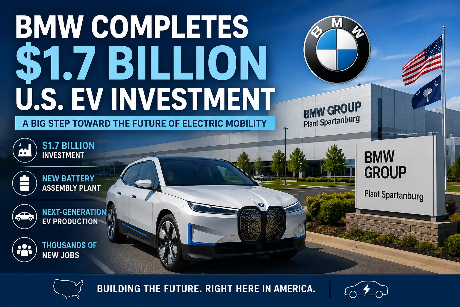 Bmw completes 1.7 billion dollar investment in usa.
