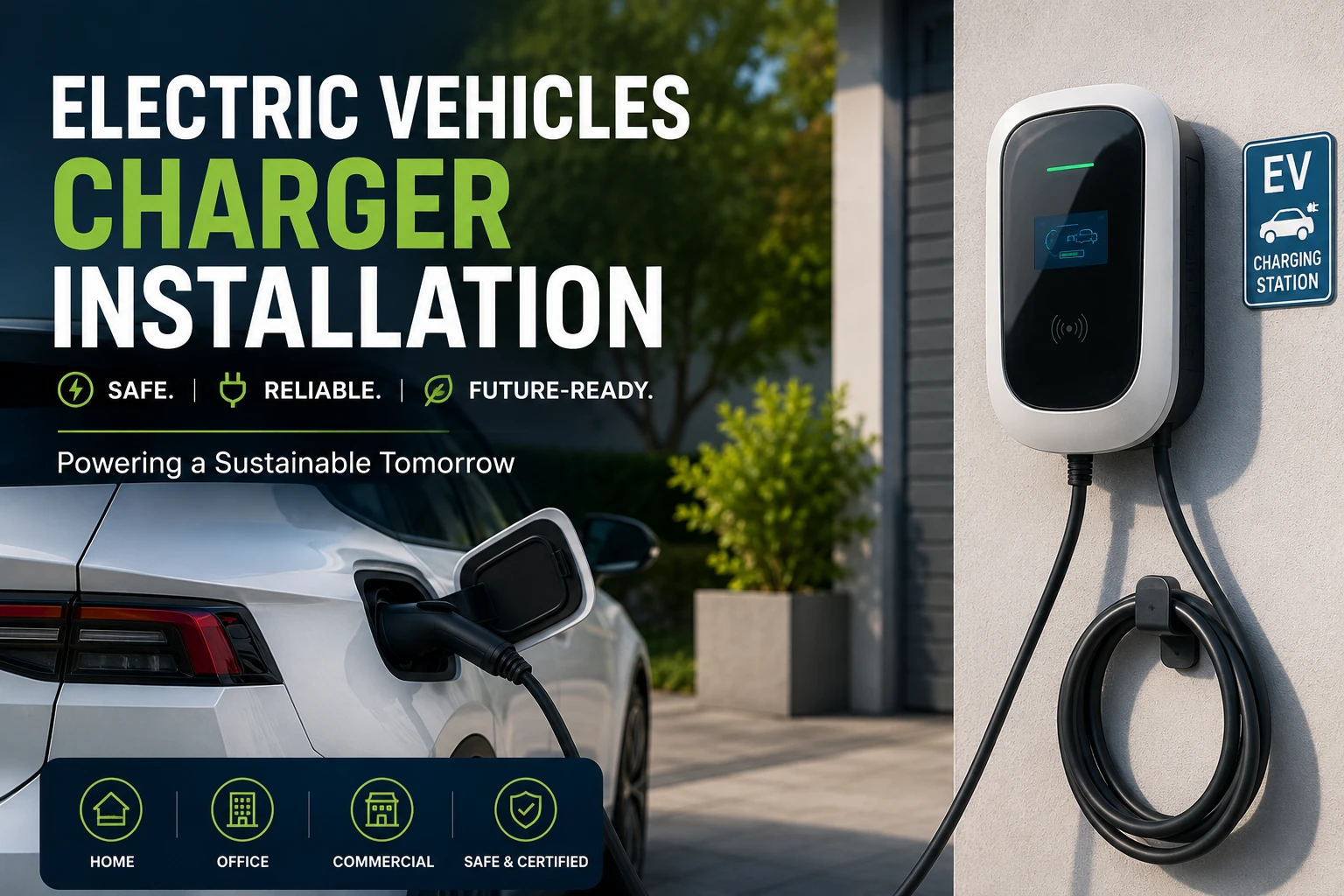 Electric vehicle charger installation
