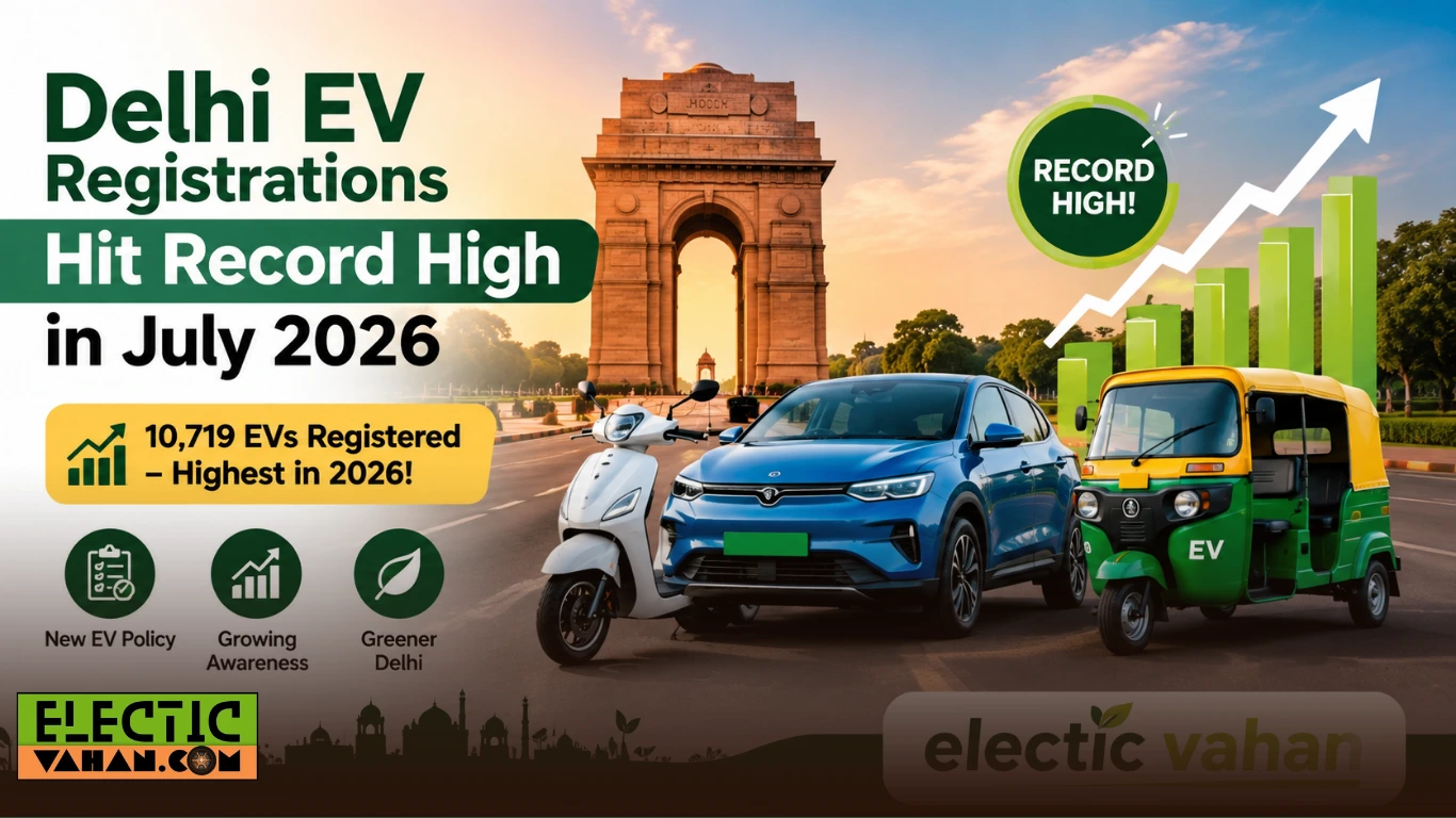 Delhi EV Registrations July 2026 hit record high