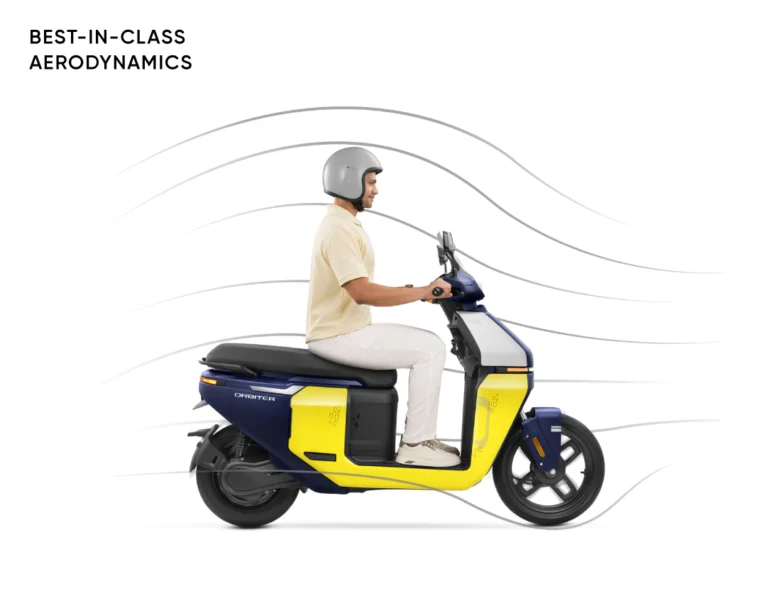 TVS Orbiter electric scooter in an official TVS product photograph
